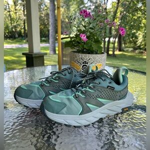 Hoka One One Athletic Shoes in Teal and Gray